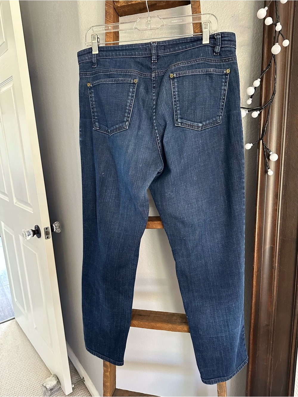 Eileen Fisher Dark Indigo Straight-Leg Jeans, size 12 - Picture 5 of 13